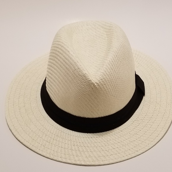 Men's Faux Panama Safari Fedora With Twill Band - Picture 3 of 3